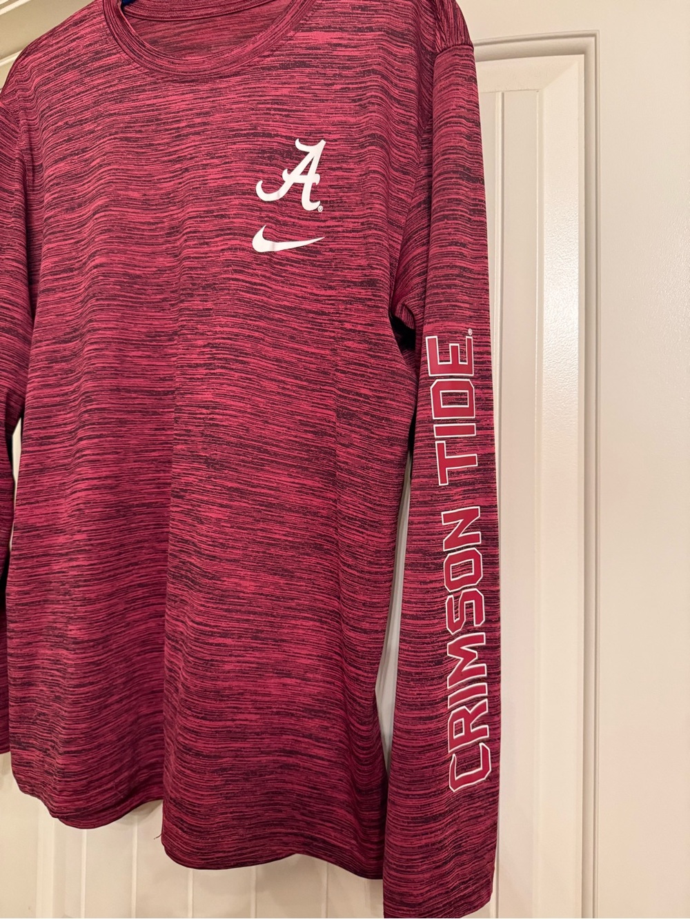 Nike Alabama Crimson Tide Heathered Crimson Long Sleeve Tee size L